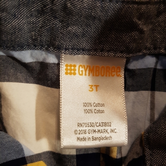 Gymboree boys size 3T button up plaid shirt - Picture 4 of 4